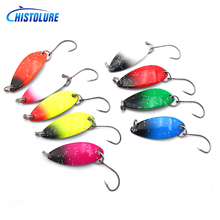 9Pcs/Lot  32mm 3g Metal Sequins Spoon Fishing Lure  Fish Bait Spoon Metal Jig Lure Hard Baits Trout Lure Spinner Bait 2024 - buy cheap