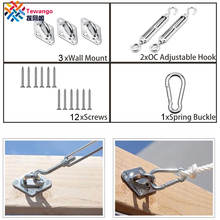 Tewango kit de gancho de mola, acessórios de rede para guardar tela e fixar em aço inoxidável com trava instantânea 2024 - compre barato