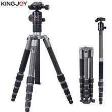 KINGJOY Official A61/A81+T11 Carbon Fiber Camera Tripod Stand Tripe Monopod Dslr For All Models Movil Flexible Stativ SLR DSLR 2024 - buy cheap