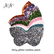 Jojo bow patches de glitter para artesanato, acessórios de borboleta sólida para bordado, faça você mesmo, arco de cabelo, material têxtil para casa, patchwork, 10 peças 2024 - compre barato