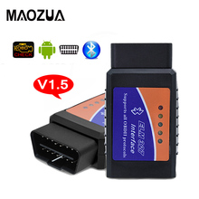 Maozua OBD2  ELM327 Bluetooth V1.5 Car Diagnostic Tool ELM 327 V 1.5 ObdII Adapter Auto Diagnostic Scanner For Android 2024 - buy cheap
