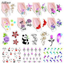 AddFavor 2 Pcs Floral Nail Stickers Fingernail Art Foils Animal Flower Water Transfer Nail Decal Stickers DIY Nail Decorations 2024 - buy cheap