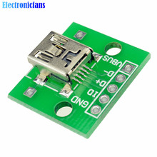 Convertidor de adaptador Mini USB A DIP para placa PCB de 2,54mm, fuente de alimentación DIY, nuevo, 10 Uds. 2024 - compra barato