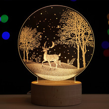 3D Dispositivos Elétricos Da Lâmpada Led Night Light Presente de Natal das Crianças do Astronauta Veados lâmpada Casa Decoração Da Lâmpada de Cabeceira Frete Grátis 2024 - compre barato