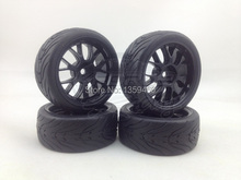 Neumático con borde de rueda YINK (Material negro), neumático de compensación de 3mm, prepegado, para neumático de 1/10 para turismo 1/10, 4 Uds., 1/10 2024 - compra barato