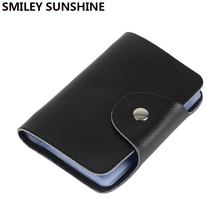 SMILEY SUNSHINE Genuine Leather Business Card Holder Bank Credit Card id Holder Men Wallet Card Case Protector Women cardholder 2024 - buy cheap