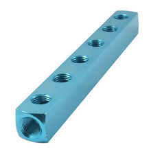 Turquoise Color 6 Way Air Hose Inline Aluminum Manifold Block Splitter 2024 - buy cheap