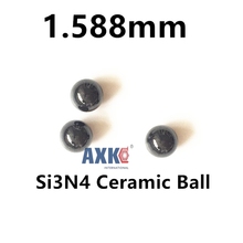 Бесплатная Доставка 100 шт. 1,588 мм 1/16 "SI3N4 керамические шарики нитрида кремния мячи, используемые в подшипник/насос/линейный слайдер/valvs шары G5 2024 - купить недорого