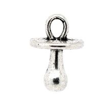 DoreenBeads Retail Silver Color Baby Pacifier/Dummy Charm Pendants 13x9mm,sold per pack of 50 2024 - buy cheap