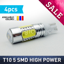 4pcs T10 7.5W High Power T10 LED 5 COB 5 SMD 7.5W (5*1.5W) 5cob 5smd Super Car Signal Tail Turn LED Fog Light Bulbs Lamp GLOWTEC 2024 - buy cheap