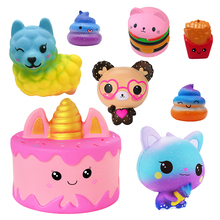 Colgante de dibujos animados Kawaii pastel en forma de oso, juguetes de elevación lenta, crema perfumada, juguetes, antiestrés, regalo, novedad 2024 - compra barato