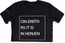 На земле, как на небе футболка женская мода смешной надписью faith Кристиан футболки Гранж гот Иисуса хлопковые tumblr арт футболка 2024 - купить недорого
