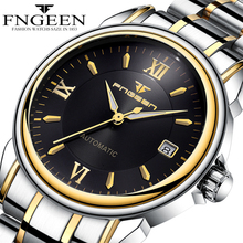 FNGEEN Brand Men Watch Mechanical Automatic Wrist Watch Gold Stainless Steel Clock Calendar Time Business Sports Hour Wristwatch 2024 - buy cheap