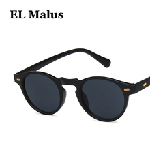 [EL Malus]Retro Small Oval Frame Sunglasses Mens Womens Dark Green Lens Mirror Vintage Leopard Shades Brand Designer Sun Glasses 2024 - buy cheap