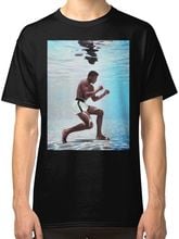Muhammad Ali Underwater Men'S Black Tees Shirt Clothing Cotton Tee Shirts for Men Tee Shirt Short Sleeve Tops Hip Hop Clothes 2024 - buy cheap