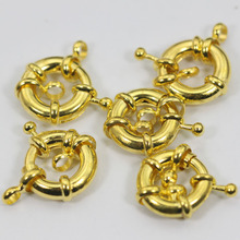 Anéis com fechos dourados e de primavera, anéis ajustados com 1-3 furos, 100 m de diâmetro 15mm, frete grátis 2024 - compre barato