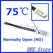 10Pcs/lot 75C Degree Celsius / 167F NO Normal Open Thermal Protector Sensor Thermostat temperature control fuse switch 250V 5A 2024 - buy cheap