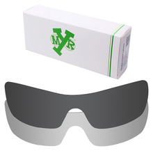 Mryok lentes de reposição para óculos de sol, lentes de substituição polarizadas antiarranhões para óculos de sol oakley batworlf, preto e prata de titânio 2024 - compre barato