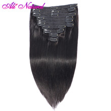 Peruvian Straight Clip In Human Hair Extensions Natural Black Color 10 Pcs/Set 120G Remy Hair Clip Ins Free Shipping 2024 - buy cheap