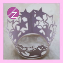 50pcs/lot Free shipping star cupcake wrappers fast delivery laser cut star shaped cake wrapper DG-75 2024 - buy cheap
