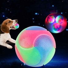Мигающие игрушки для кукол, светящийся игрушечный мяч для питомца, мигающая игрушка для собаки, мяч, устойчивая к укусам игрушка "чихуахуа" мяч для собаки, светодиодный, устойчивый к укусам 2024 - купить недорого