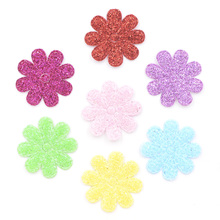 100Pcs 25mm Glitter Nonwoven Fabric Felt Patches Flower Shaped Appliques DIY Clothes Craft Sewing Supplies DIY Decoration K85 2024 - buy cheap