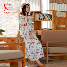 LZJN Female Spring and Autumn 2019 New Cotton and Linen Dresses Women's White Loose Retro Ethnic Style Embroidery Long Dress 2024 - buy cheap