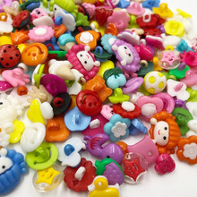 100pcs Plastic Cartoon Animals Novelty Shank Children Candy Buttons variety styles botoes scrapbooking PT99 2024 - buy cheap