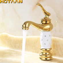 Free Shipping Luxuy New arrival Bathroom gold Basin Faucet Gold finish Brass Mixer Tap with ceramic torneiras para banheiro 5016 2024 - buy cheap