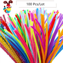 100Pcs/set Educational Toys Montessori Materials Chenille Children Sticks Puzzle Craft Colorful Pipe Cleaner Handmade DIY Toys 2024 - compre barato