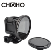 Filtro de lente uv para go pro hero 4 e 5, anel adaptador de filtro de 58mm + tampa de lente protetora para acessórios de sessão 2024 - compre barato
