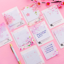 Fresh Cherry Sakura Natural Memo Pad Sticky Notes Shopping Check List Escolar Papelaria School Notepad Supplies Label Tools 2024 - buy cheap