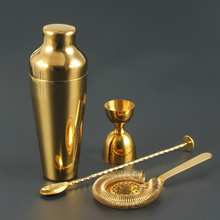 Розовое золото, французская труба, набор золотых коктейльных шейкеров, набор инструментов для бара 2024 - купить недорого