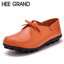 HEE GRAND Solid Flats Shoes Women Lace up Loafers Casual Round toe Soft Women Platform Shoes 5 Colors Plus Size 35-44 XWD6463 2024 - buy cheap