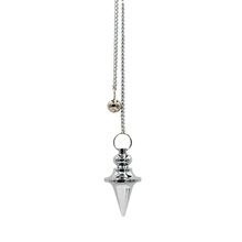 Pêndulo de pedra natural reiki equilíbrio, pirâmide de cura para amuleto, cone circular espiral, jóias do chakra 2024 - compre barato
