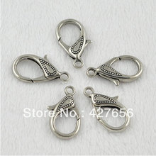 5pcs Large Heavy Good  Antique Silver tone Flower Printing Lobster Clasp Connector Pendant Charm Finding,DIY Accessory Jewellery 2024 - buy cheap