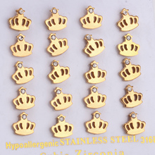LUXUKISSKIDS Fashion 10pairs/lot Crown Shape Small Stainless Steel Stud Earring For Children Factory Wholesale aretes de mujer 2024 - buy cheap