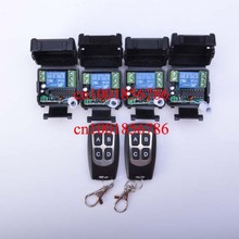 Sistema de controle remoto sem fio 1ch 12v, transmissor 2 e 4 receptores (switch), relé, casa inteligente, z-wave, frete grátis