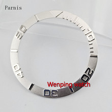 Parnis-inserto de bisel de acero inoxidable para reloj de hombre, talla 38mm, tallado, plateado, para movimiento automático, P300-42 2024 - compra barato