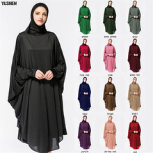 Ramadan Abaya Dubai Muslim Dress Prayer Clothing Highly Elastic Hijab Robes Arabian Women Islamic ClothingTurkey Islam Elbise 2024 - buy cheap