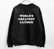 Skuggnas-Sudadera de Catmom con cuello redondo para hombre y mujer, suéter estético de manga larga, informal, Unisex 2024 - compra barato