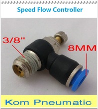 Fedex Free Shipping Pneumatic Speed Flow Controller Throttle Valve Push In Air Fitting Connector 8MM Tube 3/8" 3/8 Inch SL8-03 2024 - buy cheap