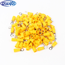DIANQI RV5.5-4 Yellow Ring insulated terminal 100PCS/Pack cable Crimp Terminal suit 4-6mm2 Cable Wire Connector 2024 - buy cheap