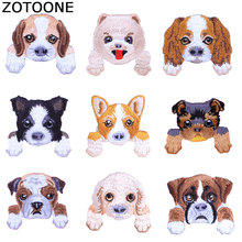 ZOTOONE-Parches de perro para planchar en la ropa, pegatinas, apliques de transferencia de calor, aplicaciones bordadas, tela G 2024 - compra barato