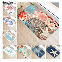 Hongbo-tapetes criativos laváveis, carpetes marinhos, antiderrapantes, padrão de concha, estrela do quarto, cavalo, tapete de área 2024 - compre barato