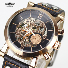 Winner Royal Design Black Gold Watch Montre Homme Mens Watches Top Brand Luxury Relogio Male Automatic Skeleton Mechanical Watch 2024 - buy cheap