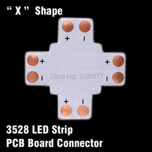 20 шт./лот "X" Тип LED угловой разъем, 8 мм 2pin LED PCB разъем для 3528 одноцветная полоса без пайки 2024 - купить недорого