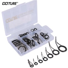 Goture 35pcs/box Stainless Steel 304 (SS304) And Silicon Carbide Ceramics Fishing Rod Ring Guide Repair Spinning Fishing Rod Tip 2024 - buy cheap