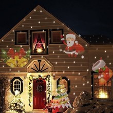 Рождественский лазерный проектор в виде снежинок, 12 узоров, водонепроницаемый светодиодный диско-светильник для Хэллоуина, освещение для дома, сада, звезды, внутреннее украшение 2024 - купить недорого