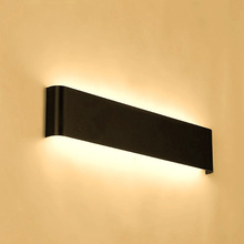 Современный минималистичный светодиодный настенный светильник, алюминиевая прикроватная тумбочка для ванной комнаты, зеркало для коридора, настенный светильник, Классическая теплая белая лампа 2024 - купить недорого
